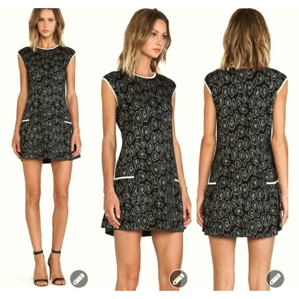 Marc by Marc Jacobs Cassidy Jacquard Sweater Dress Black Mod Twee Indie Sleaze S